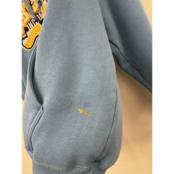 Vintage Johnny Blaze Hoodie Mens Large Blue 97 Logo Pullover Streetwear 90s